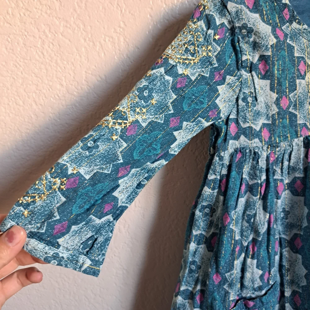 Oshkosh B'gosh Girls Blue Longsleeve Dress Size 5T